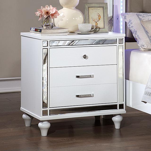 BRACHIUM Night Stand, White - Inland Furniture (San Bernardino, CA)