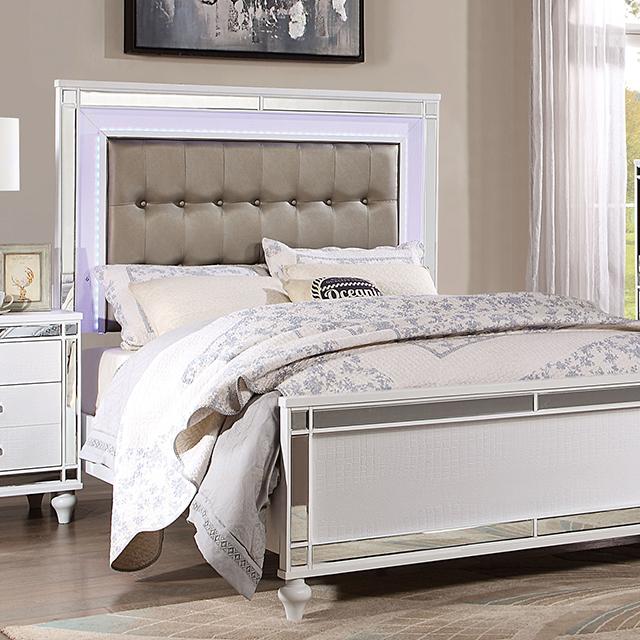 BRACHIUM Cal.King Bed, White - Inland Furniture (San Bernardino, CA)