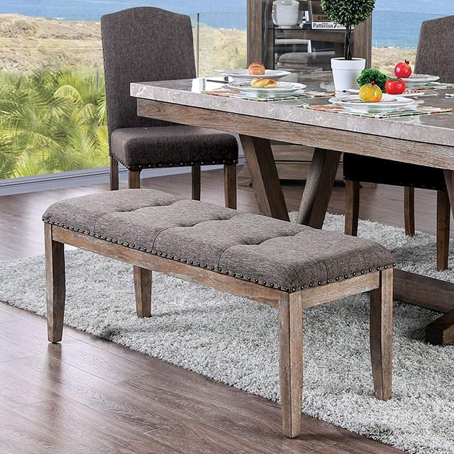 Bridgen Natural/Brown Bench - Inland Furniture (San Bernardino, CA)