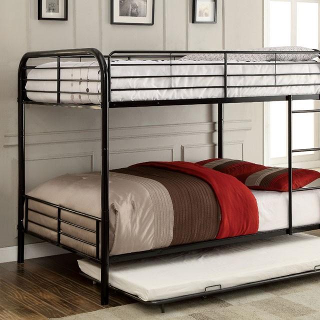 BROCKET Black Metal Full/Full Bunk Bed - Inland Furniture (San Bernardino, CA)