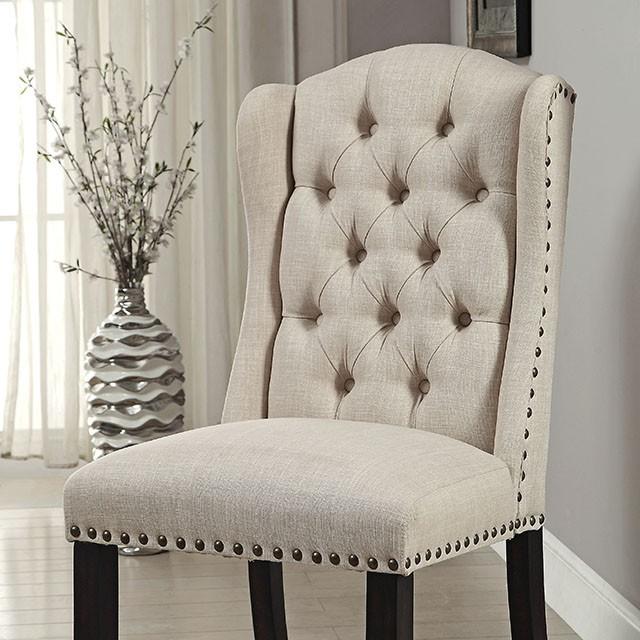 Wingback Chair, Beige (2/CTN) - Inland Furniture (San Bernardino, CA)