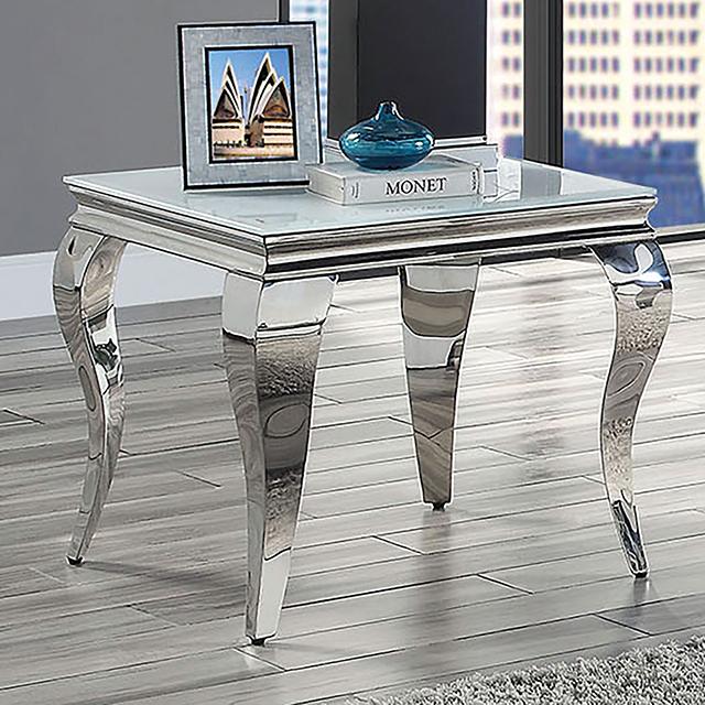WETZIKON End Table, White - Inland Furniture (San Bernardino, CA)