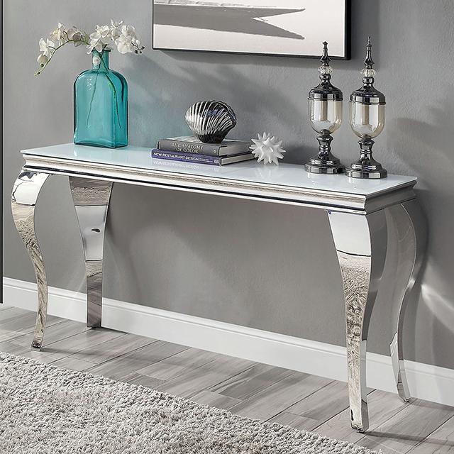 WETZIKON Sofa Table, White - Inland Furniture (San Bernardino, CA)