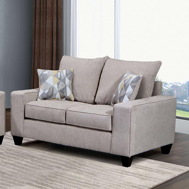 WEST ACTION Loveseat, Beige - Inland Furniture (San Bernardino, CA)