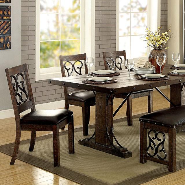 PAULINA Rustic Walnut Dining Table - Inland Furniture (San Bernardino, CA)