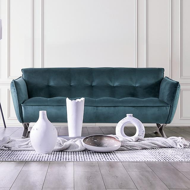 Civellutino Sofa Teal - Inland Furniture (San Bernardino, CA)