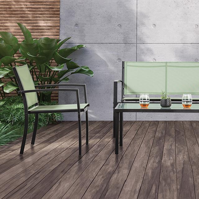 Ibiza 4 Pc. Sling Set K D Green - Inland Furniture (San Bernardino, CA)