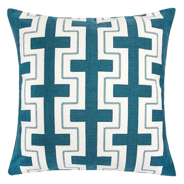 Kari Teal 20" X 20" Pillow, Turquoise - Inland Furniture (San Bernardino, CA)