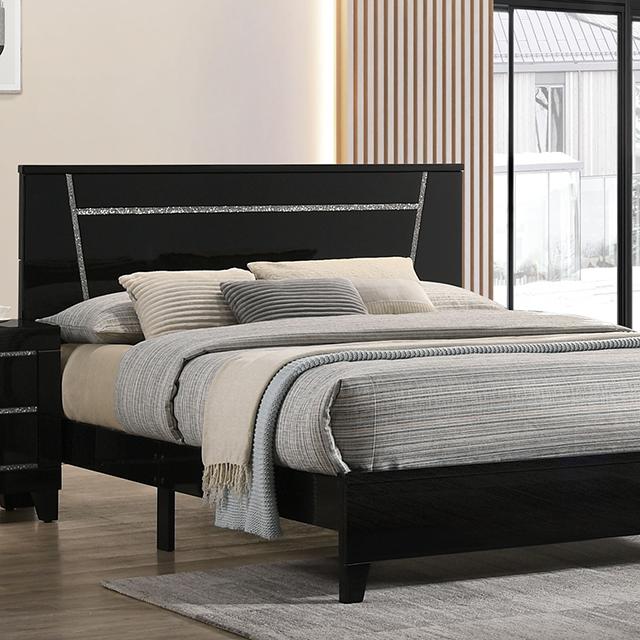 Magdeburg Bed Black & White - Inland Furniture (San Bernardino, CA)
