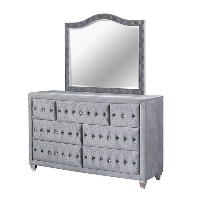 Alzir Dresser Gray - Inland Furniture (San Bernardino, CA)