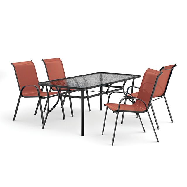 Pierro 5 Pc. Outdoor Dining Set - Inland Furniture (San Bernardino, CA)