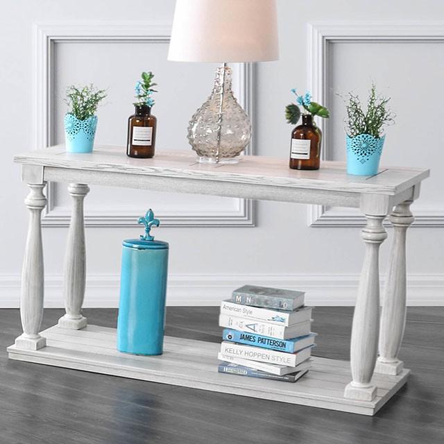 Arlington Antique White Sofa Table - Inland Furniture (San Bernardino, CA)