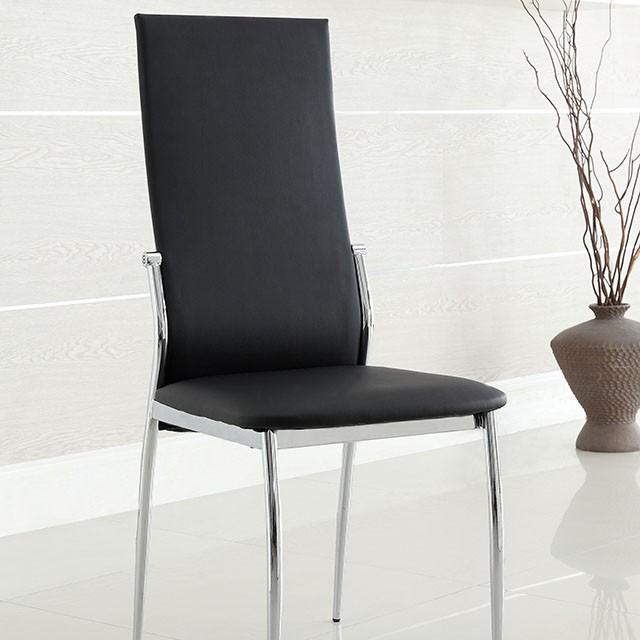 Kalawao Black Side Chair (2/CTN) - Inland Furniture (San Bernardino, CA)