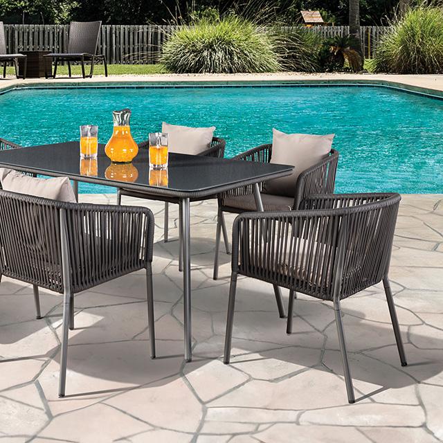 Tushari 8 Pc. Outdoor Dining Set - Inland Furniture (San Bernardino, CA)