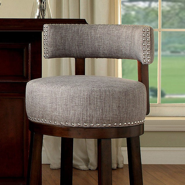 LYNSEY Dark Oak/Light Gray 29" Bar Stool - Inland Furniture (San Bernardino, CA)