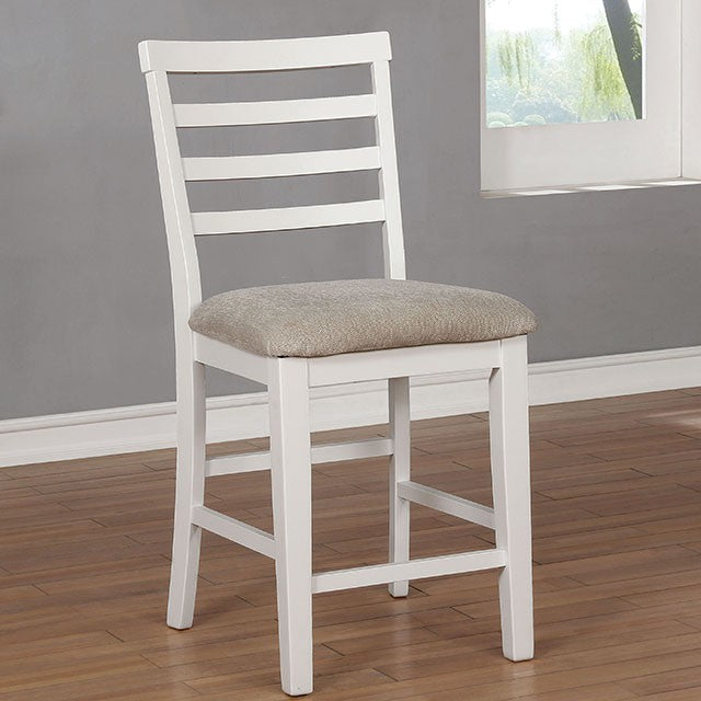 Kiana White Counter Ht. Side Chair (2/CTN) - Inland Furniture (San Bernardino, CA)