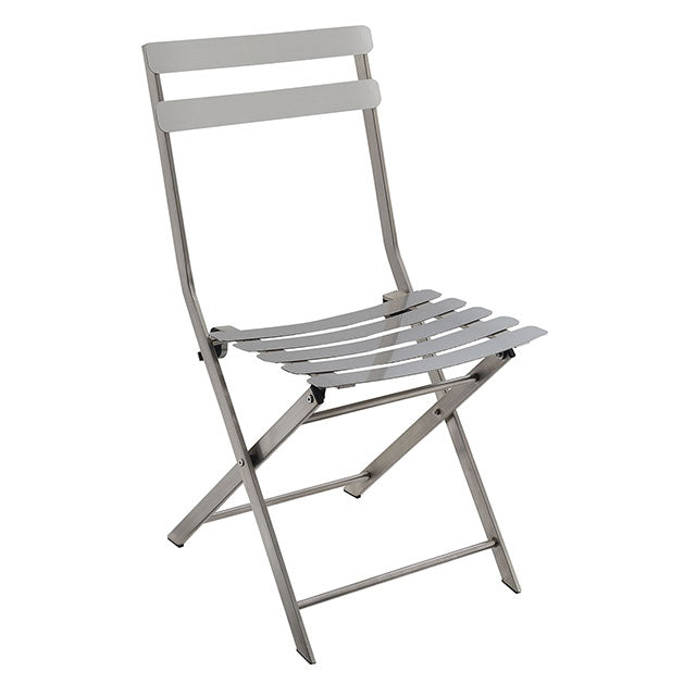 Lilah Stainless Folding Chair (2/Ctn) - Inland Furniture (San Bernardino, CA)