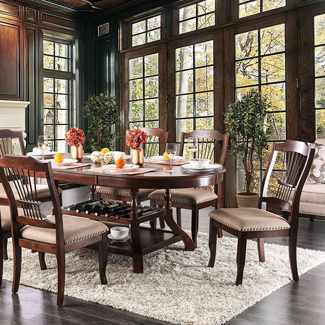 Jordyn Brown Cherry Dining Table - Inland Furniture (San Bernardino, CA)