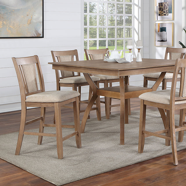 Upminster 7 Pc Counter Ht Table Set - Inland Furniture (San Bernardino, CA)