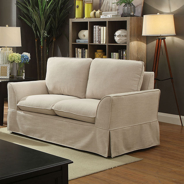 Maxine Love Seat Beige - Inland Furniture (San Bernardino, CA)