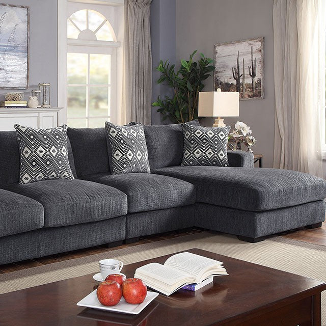 Kaylee Large L-Sectional w/ Right Chaise - Inland Furniture (San Bernardino, CA)