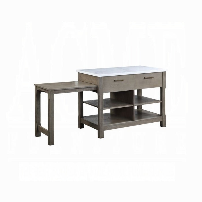 Feivel Kitchen Island With Pull Out Table - Inland Furniture (San Bernardino, CA)