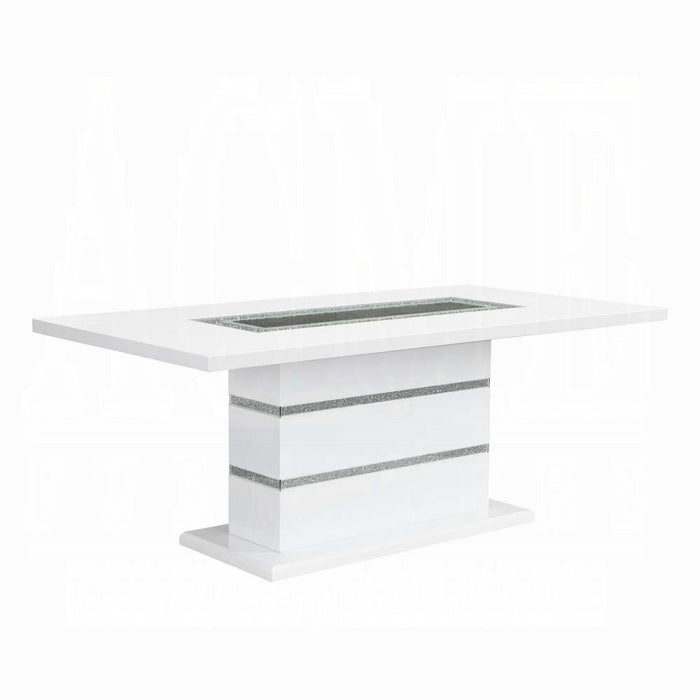 Elizaveta Dining Table With Pedestal Base - Inland Furniture (San Bernardino, CA)