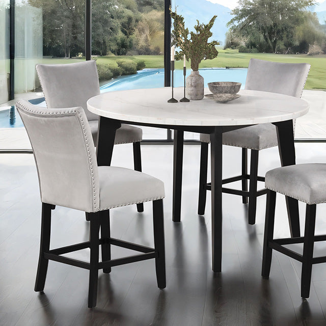 Sabro 5 Pc Dining Table Set Black - Inland Furniture (San Bernardino, CA)