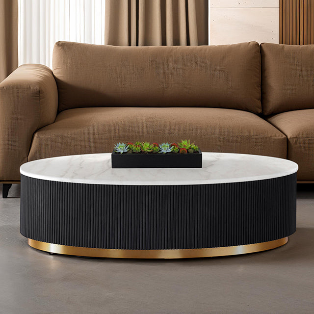 Virden Oval Cocktail Table - Inland Furniture (San Bernardino, CA)