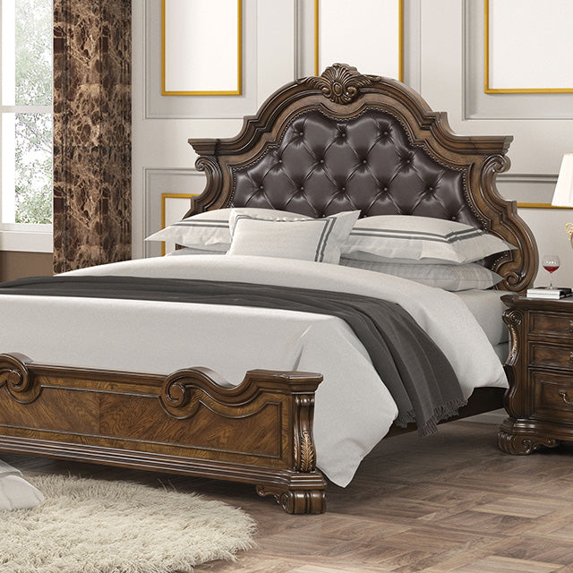 Leovanni 4 Pc Queen Bedroom Set Brown - Inland Furniture (San Bernardino, CA)