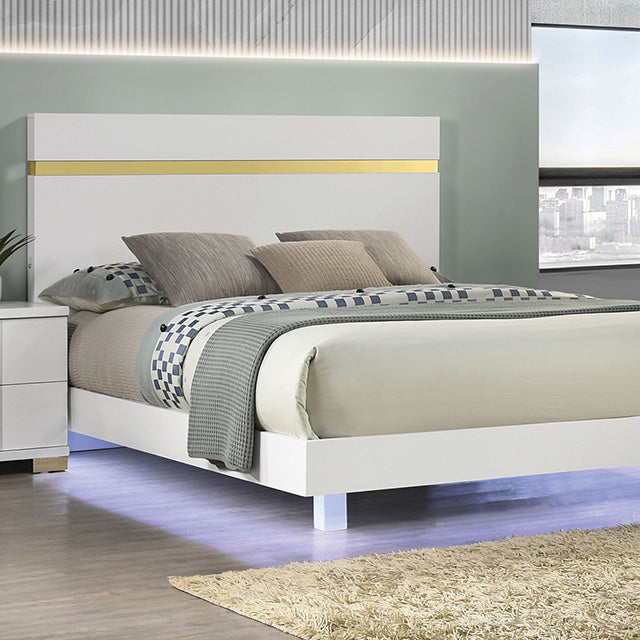 Lillestrom E.King, Queen, Full, & Full Bed Black & White - Inland Furniture (San Bernardino, CA)