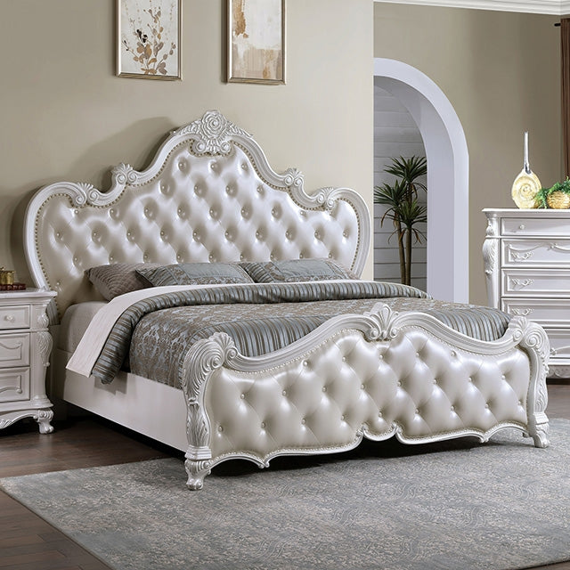 Ventresca Bed White & Chrome - Inland Furniture (San Bernardino, CA)