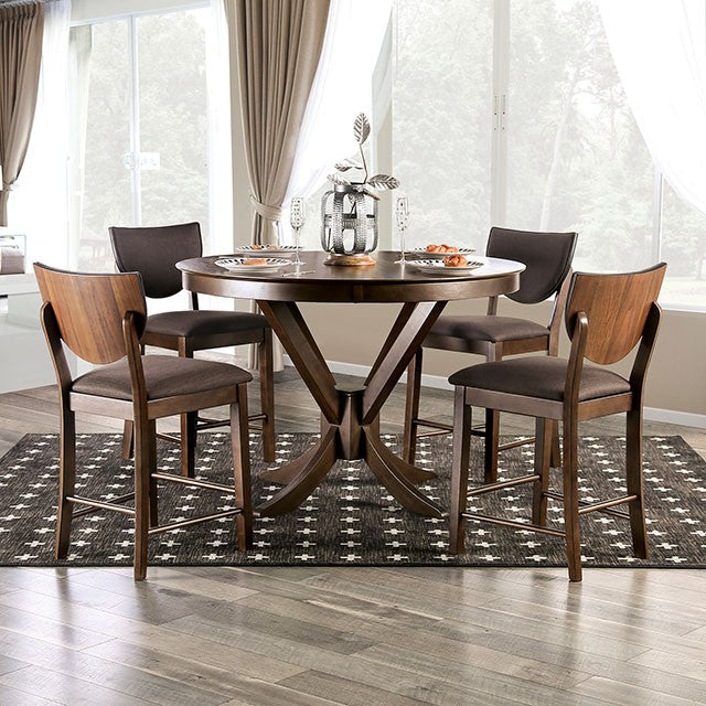 Marina 5 PC Dining Table Set Walnut - Inland Furniture (San Bernardino, CA)
