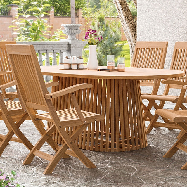 Lovina Oval Dining Table - Inland Furniture (San Bernardino, CA)