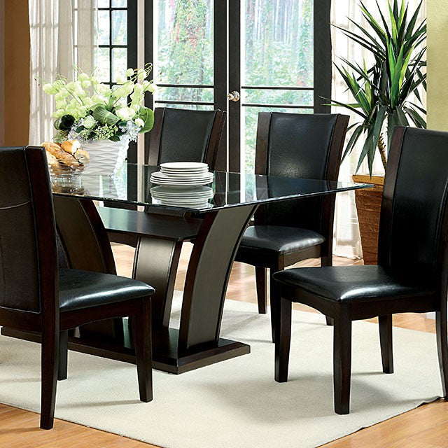 Manhattan 7 Pc Dining Table Set Cherry - Inland Furniture (San Bernardino, CA)