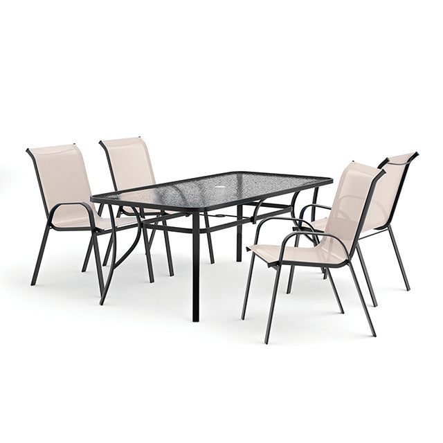 Pierro 5 Pc. Outdoor Dining Set - Inland Furniture (San Bernardino, CA)