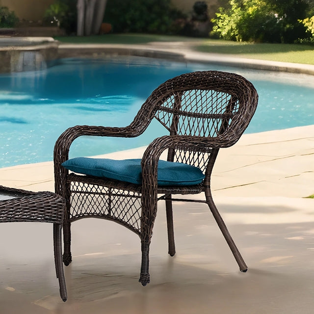 Oliveri Wicker Stacking Chair - 2Pc/Stack - Inland Furniture (San Bernardino, CA)