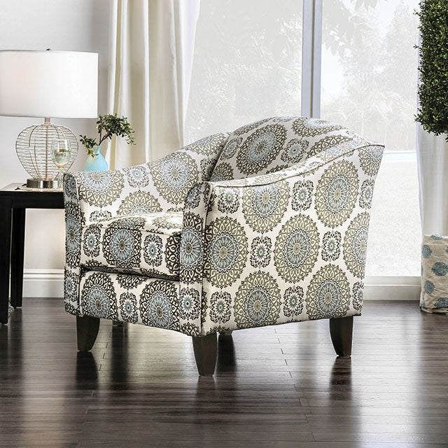 Misty Ivory/Pattern Floral Chair - Inland Furniture (San Bernardino, CA)
