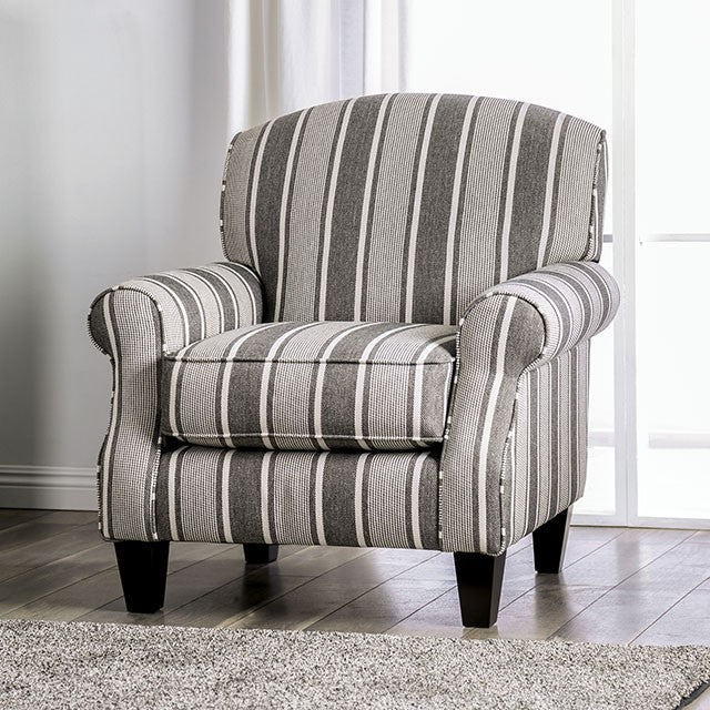 Ames Striped Chair - Inland Furniture (San Bernardino, CA)
