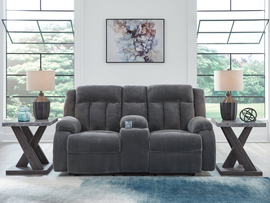 Observation Power Reclining Loveseat with Console - Inland Furniture (San Bernardino, CA)