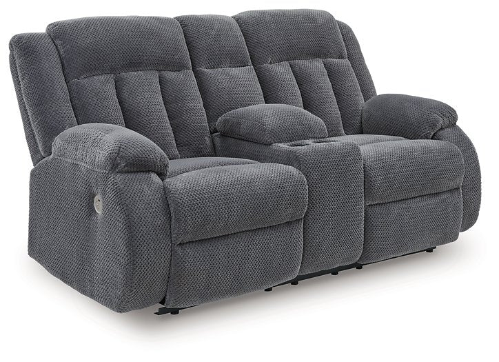 Observation Power Reclining Loveseat with Console - Inland Furniture (San Bernardino, CA)