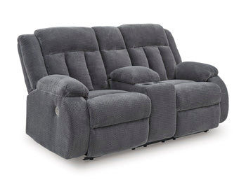 Observation Power Reclining Loveseat with Console - Inland Furniture (San Bernardino, CA)