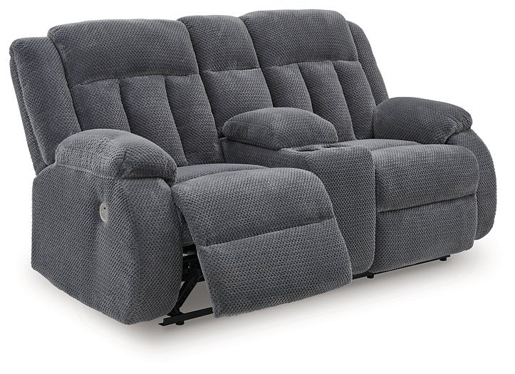 Observation Power Reclining Loveseat with Console - Inland Furniture (San Bernardino, CA)