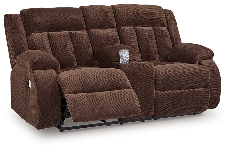 Observation Power Reclining Loveseat with Console - Inland Furniture (San Bernardino, CA)