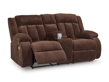 Observation Power Reclining Loveseat with Console - Inland Furniture (San Bernardino, CA)