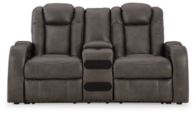 Fyne-Dyme Power Reclining Loveseat with Console - Inland Furniture (San Bernardino, CA)