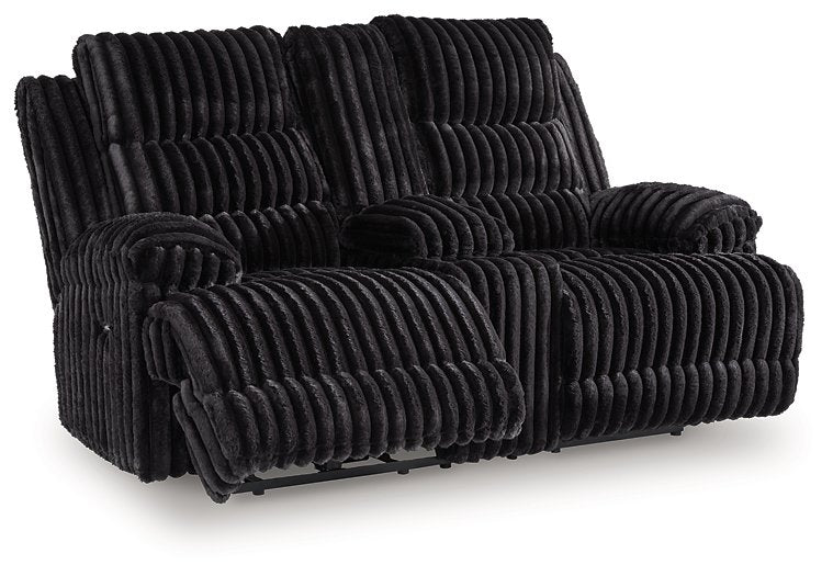 Rhine Falls Reclining Loveseat with Console - Inland Furniture (San Bernardino, CA)