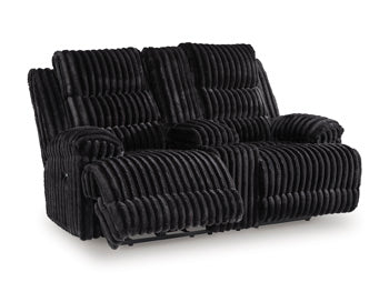 Rhine Falls Reclining Loveseat with Console - Inland Furniture (San Bernardino, CA)