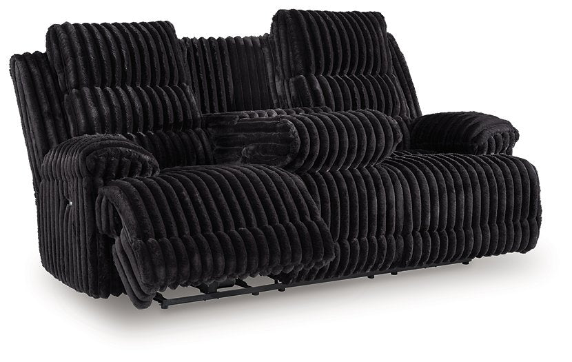 Rhine Falls Power Reclining Sofa with Drop Down Table - Inland Furniture (San Bernardino, CA)