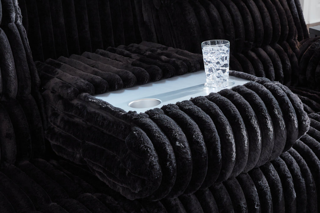 Rhine Falls Power Reclining Sofa with Drop Down Table - Inland Furniture (San Bernardino, CA)